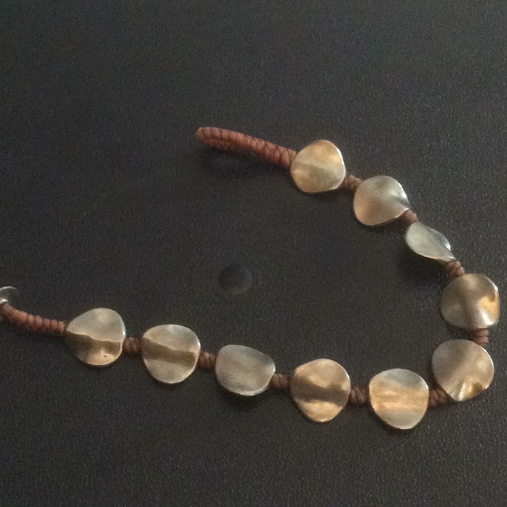 Metal disk bracelet